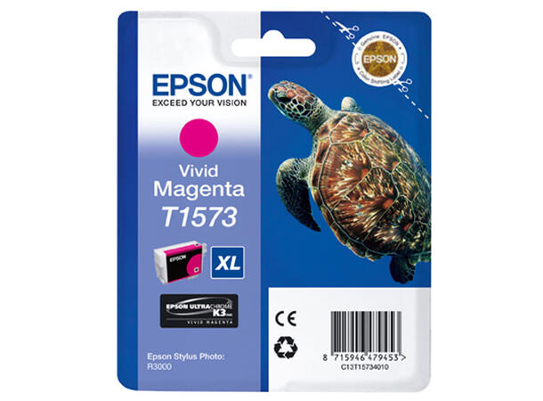 Epson T1573 Vivid Magenta Magenta blekk for Epson R3000